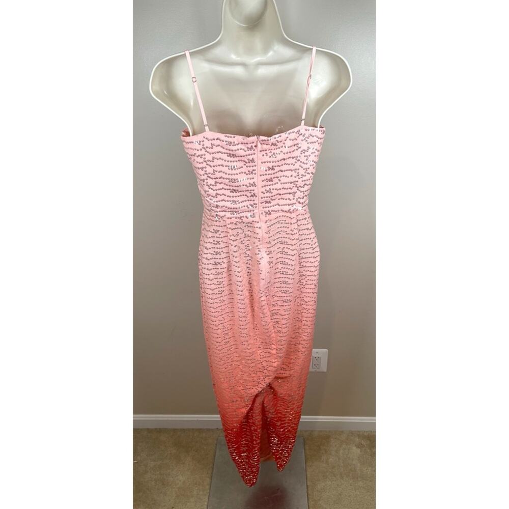 Elegant Pink Sequin Maxi Dress - Picture 8 of 10